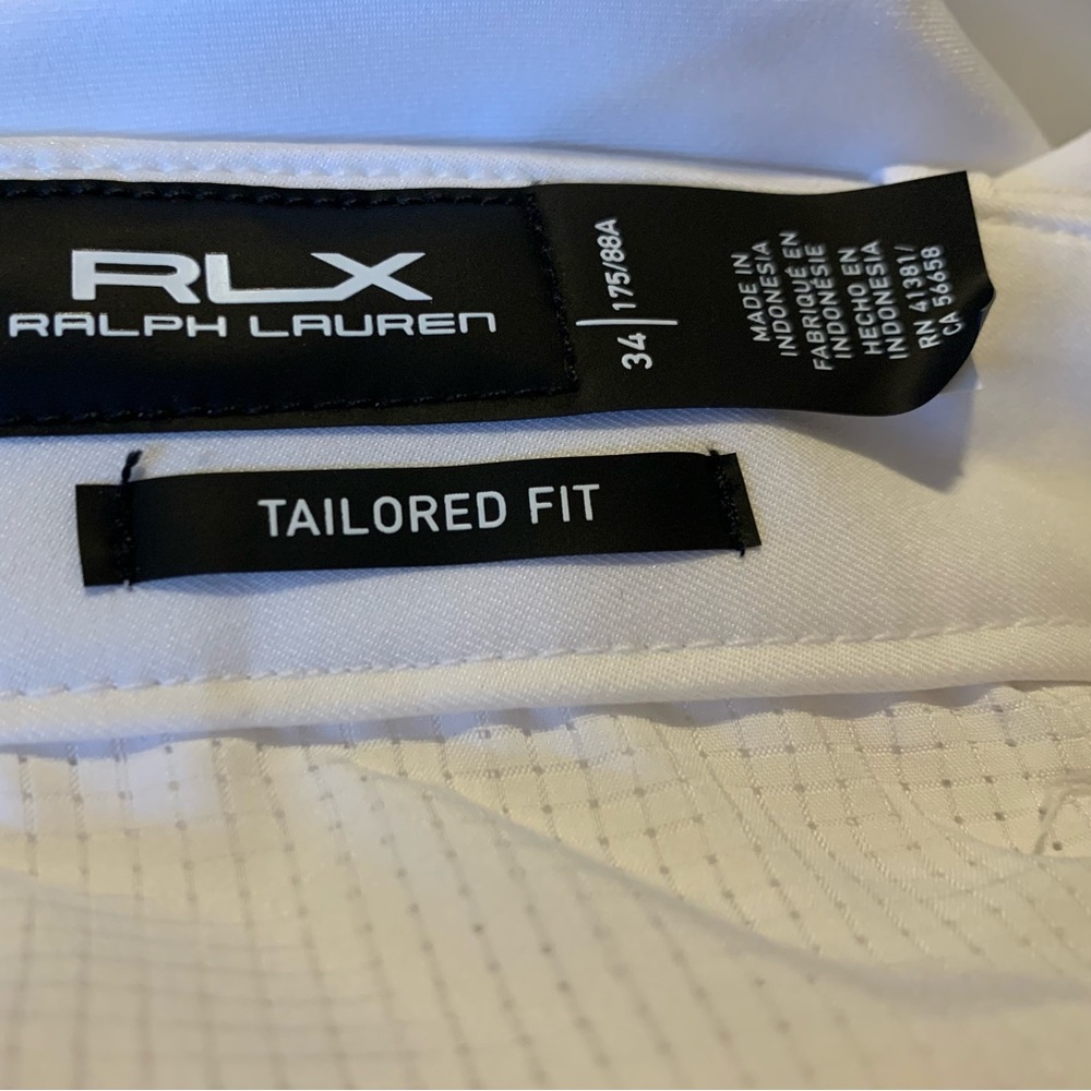 RLX Ralph Lauren White Flat Front Men Shorts - Picture 5 of 7